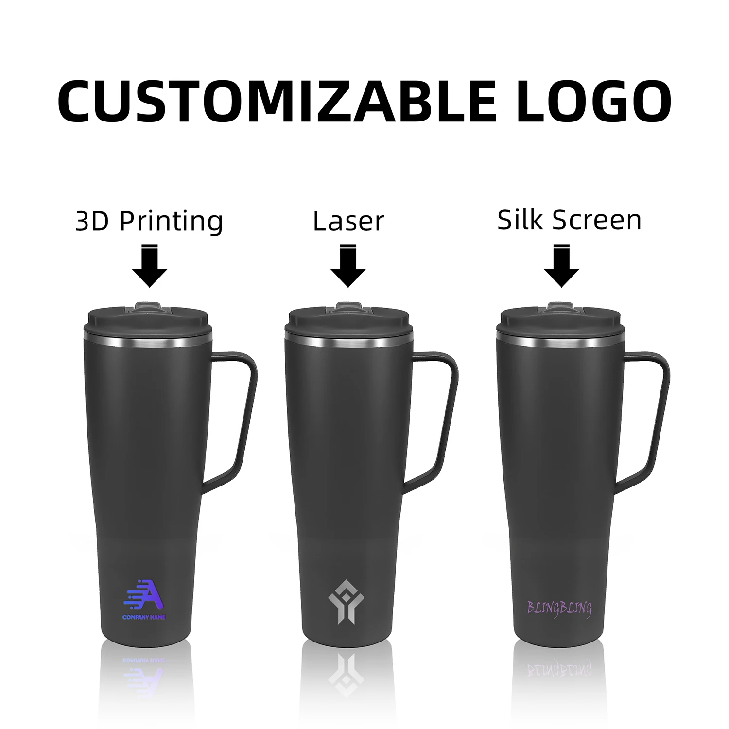 Ansheng 40oz Double Walled Stainless Steel Travel Mug Tumbler With