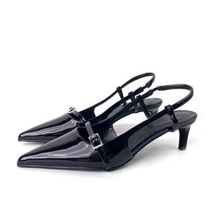 ZAZB Brand Leather Custom Mary Jane High Heels Shoes for Women and Ladies Office Buckle Pumps Chaussures Pour Femmes