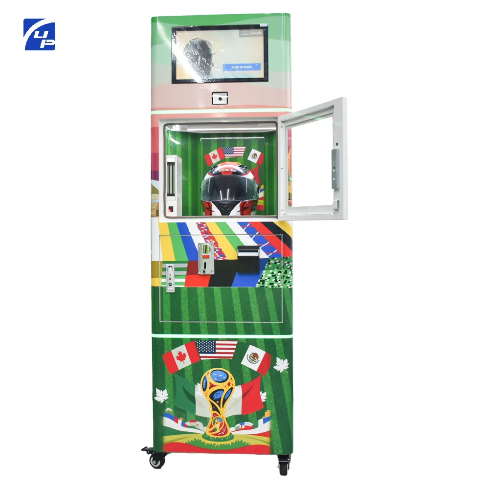 Производствена фабрика, патентована и персонализирана шлемова автоматична почистваща машина за продажба чрез автомати; автоматична машина за почистване на мотоциклетни шлемове за продажба чрез автомати