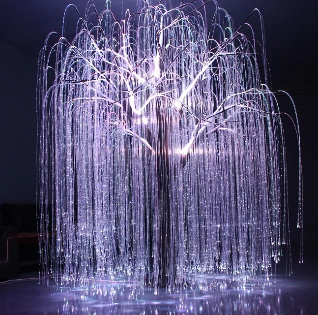 Fiber Optic Lighting Trees LED 1.0mm 600pcs 3m Fibers Sparkle Light Kits Avatar Trees Landscape RGB Light Decorative Christmas