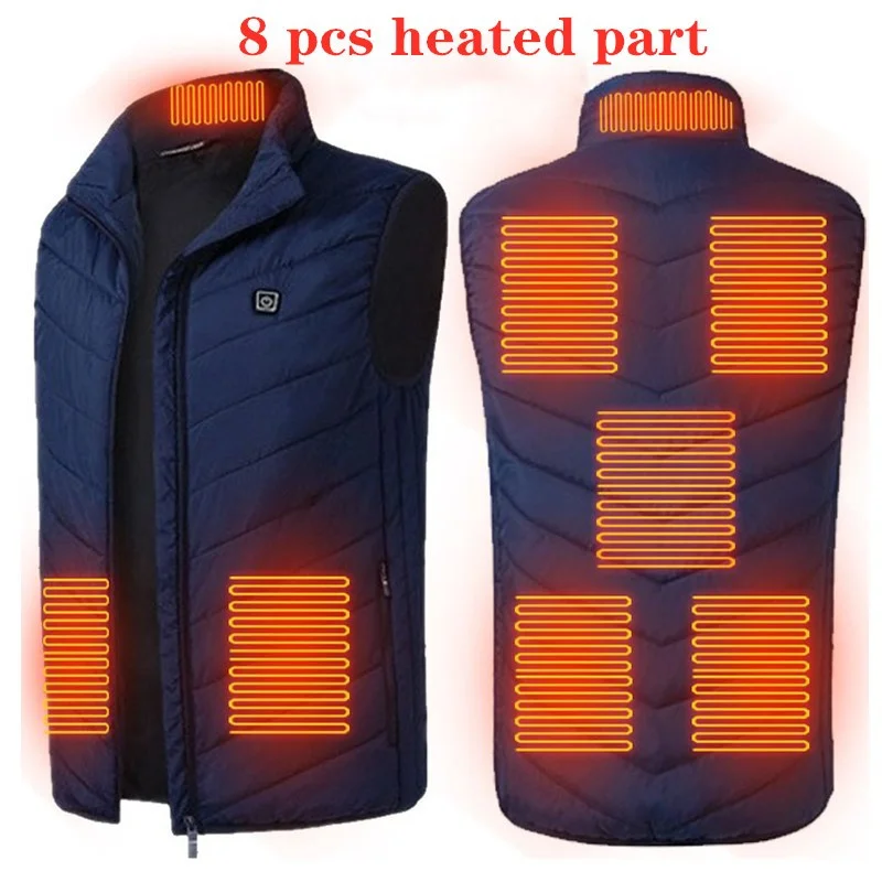 Free Delivery Black Usb 5V Smart Electric Cotton Men Women Heated Vest Jacket