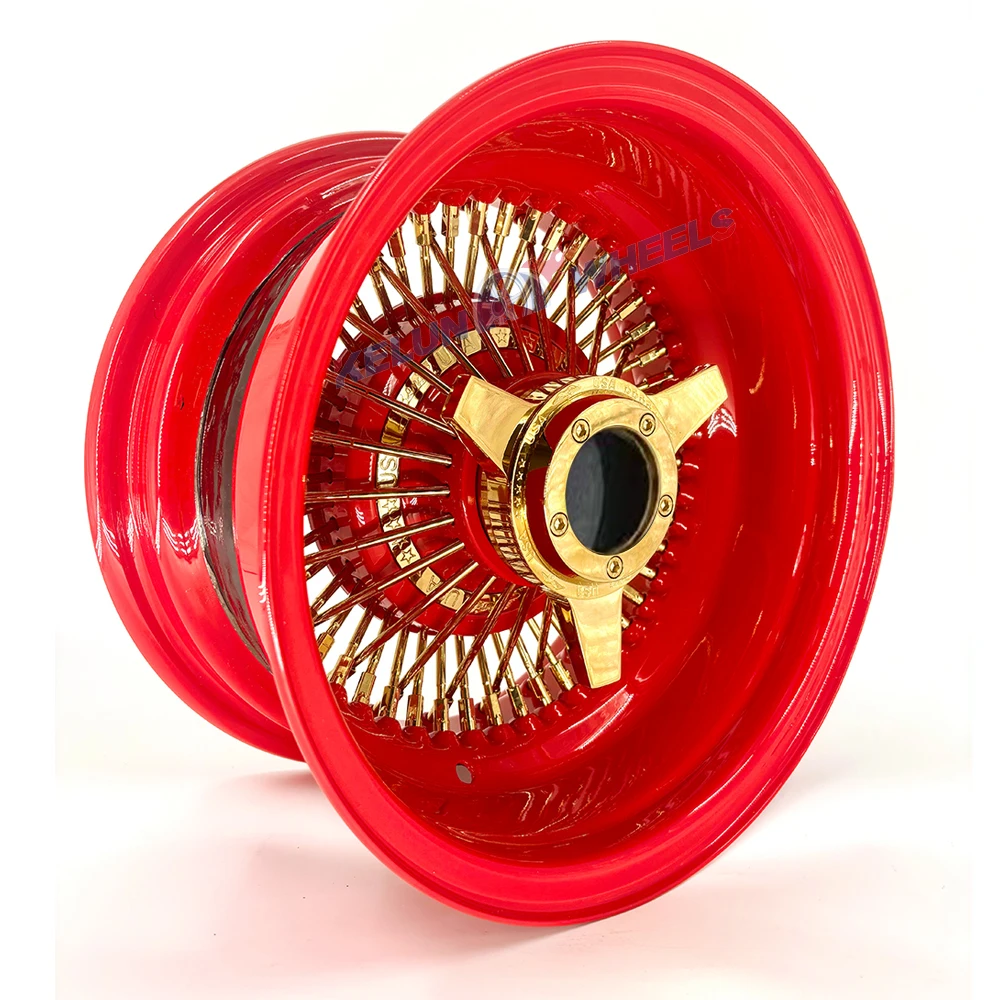 13x7ワイヤーホイールワイヤーホイール72-スポークストレート