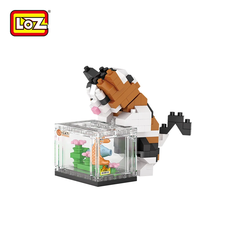 LOZ 8608 Pet Cat Mini Tidal Play Building Block Pendant