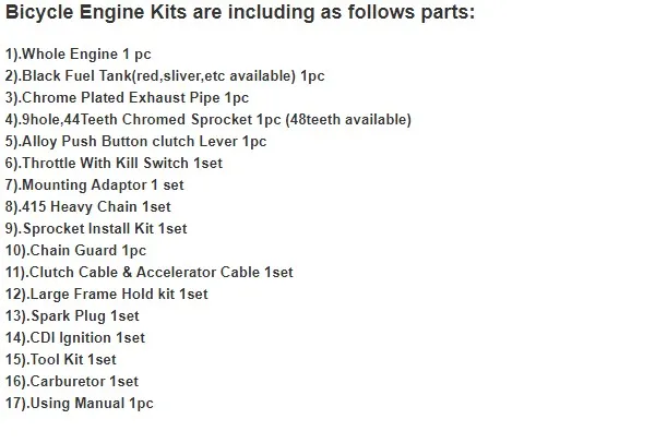 150cc bicycle engine kit