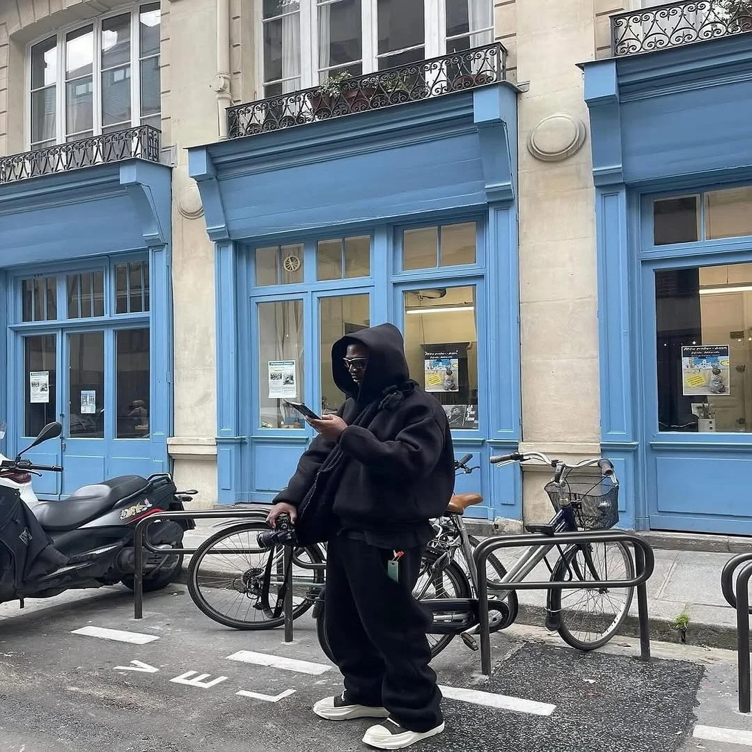 Tilpasset 600 g/m² baggy jogging- og hoodie-tracksuit, overdimensioneret unisex sweatpants-sæt i fløjl af bomuld, herre tracksuit, tilpasset sweat-sæt