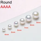 Pearls Loose Wholesale 4a Perfect Round Blemish Free 2-12mm Natural Freshwater Loose Pearl Round Freshwater Pearls