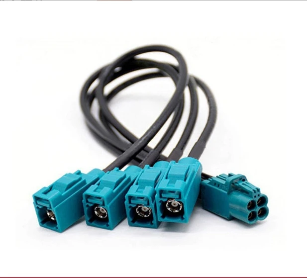 FAKRA Car 360 Reverse Radar Extension Cable Terminal Cable 4-in-1 Connection Cable Car Camera Connector