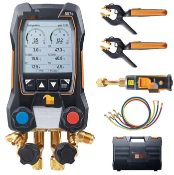 New 550s Smart Kit  557s Smart 2 Valves Digital Manifold Gauge With Wireless Clamp Temperature Probes in stock