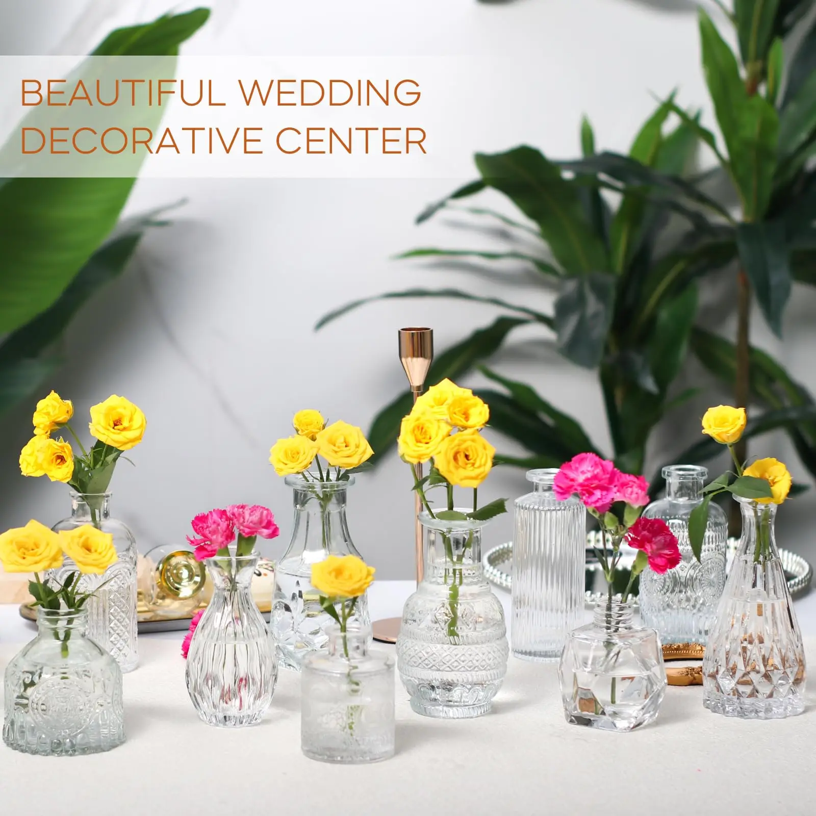 Glass Bud Vases Bulk Centerpieces Mini Glass Vintage Vases For Wedding