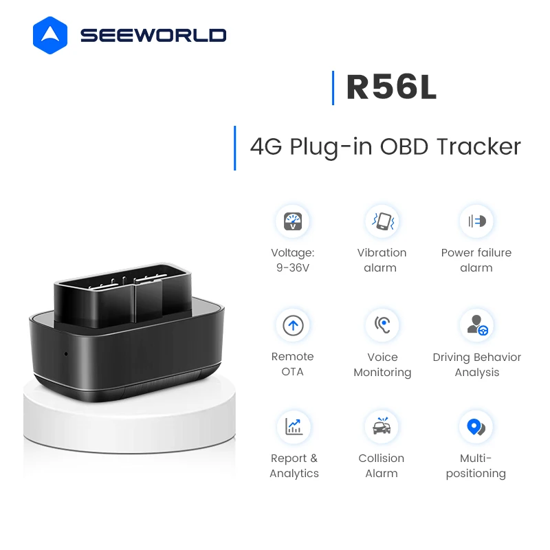 SEEWORLD 4G Car Track Vehicle Tracking Device GPS Tracker With Microphone
