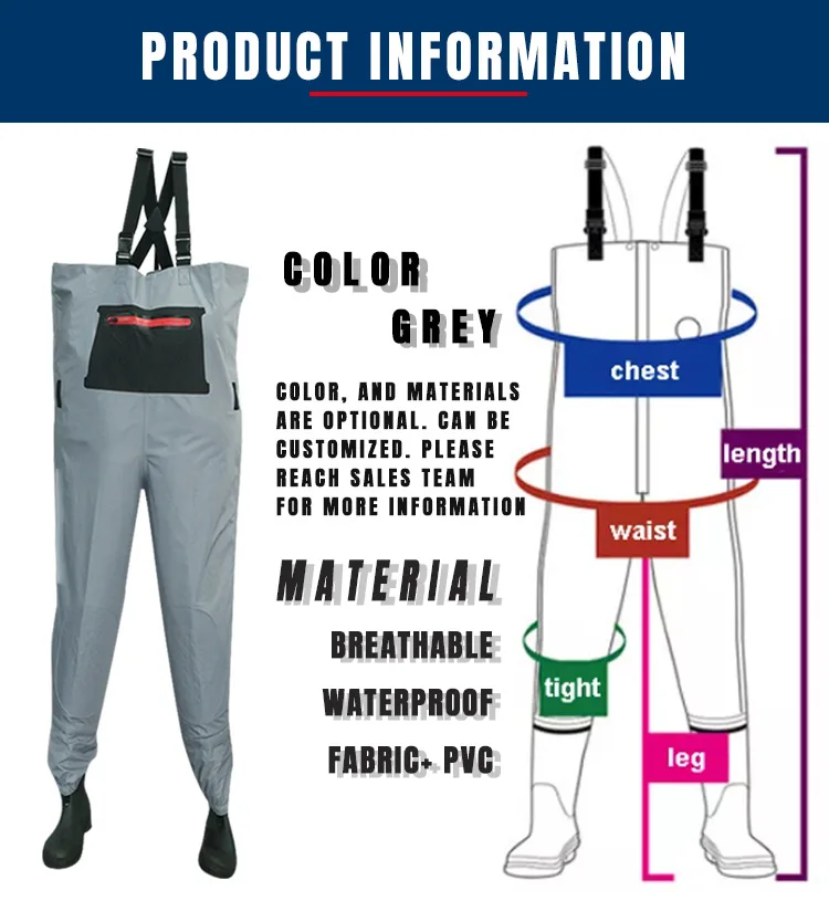 Lightweigh Men's Breathable Waders | Waterproof Duck Wader With Insulated Boots - View #2