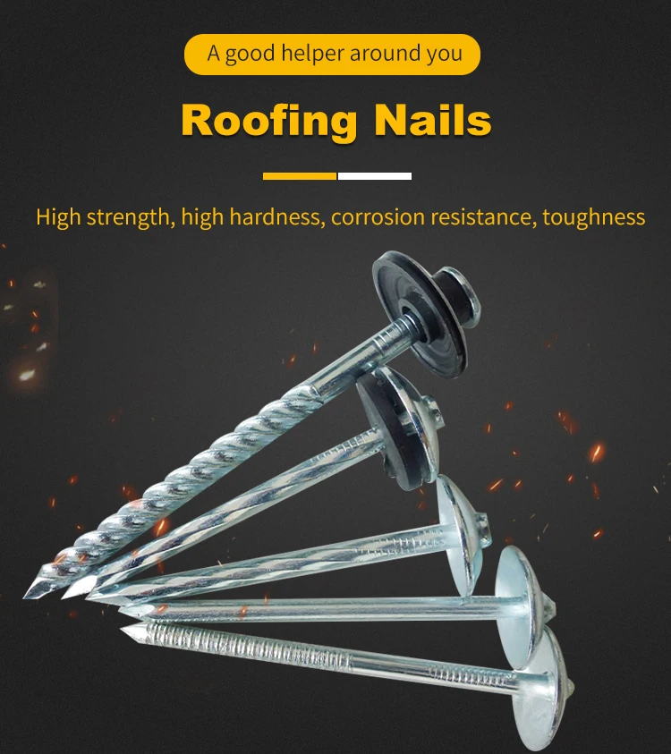 Mega Direct Factory Supply Galvanized Corrugated Sheet Nails Hot Sale