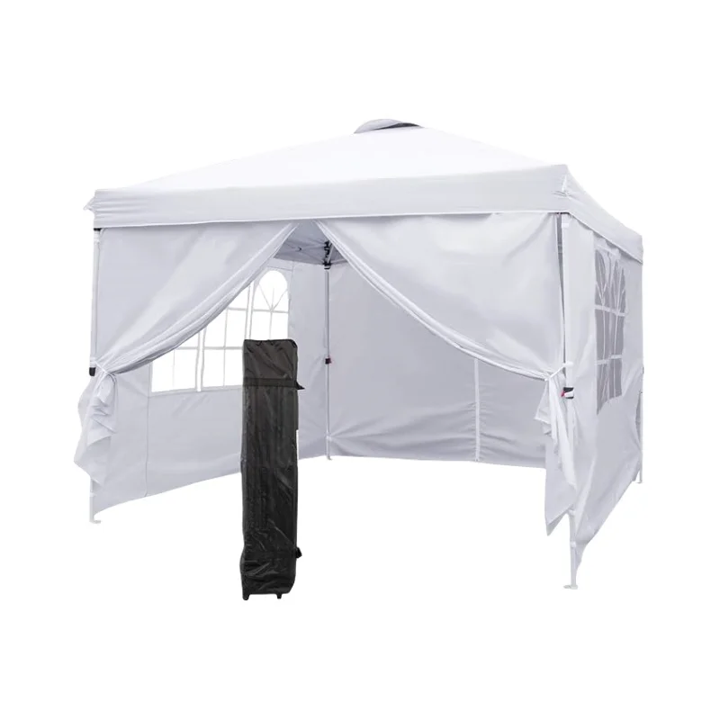 Canopy 10'x10' Pop up Commercial Instant Tent Outdoor Party Canopies With 4 Removable Sidewalls