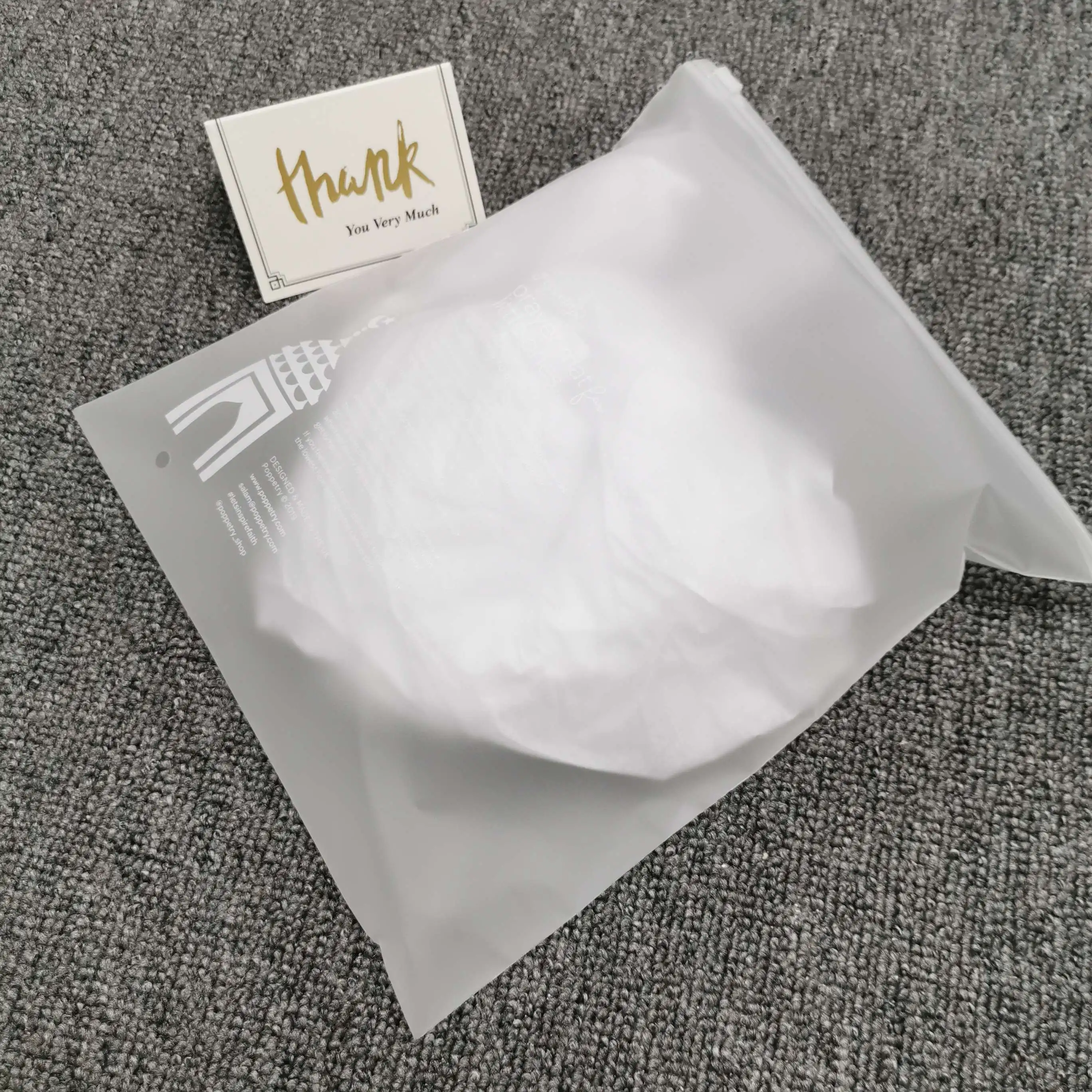 Biodegradable Frosted Sealing Frosted/clear/transparent Package Plastic Bag for Garment Bag/tshirt/pants