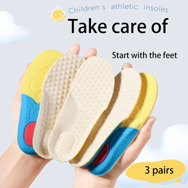 Hi Poly Kids Insoles Mesh Fabric Shock Absorbing Pads