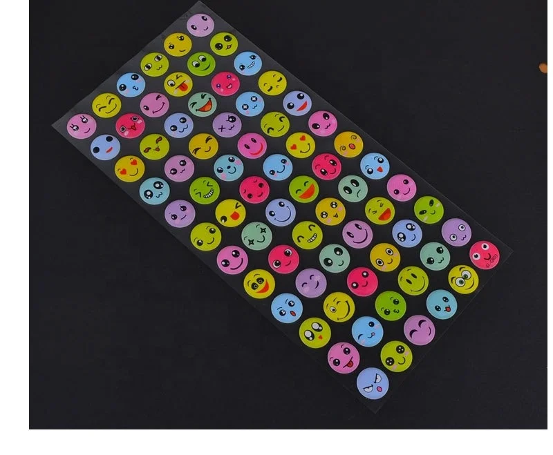 Эмодзи лицо пышные наклейки для детей