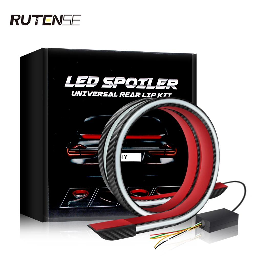 Rutense 120cm Car Led Tail Light Strip Auto Rgb Red Sequential Turn