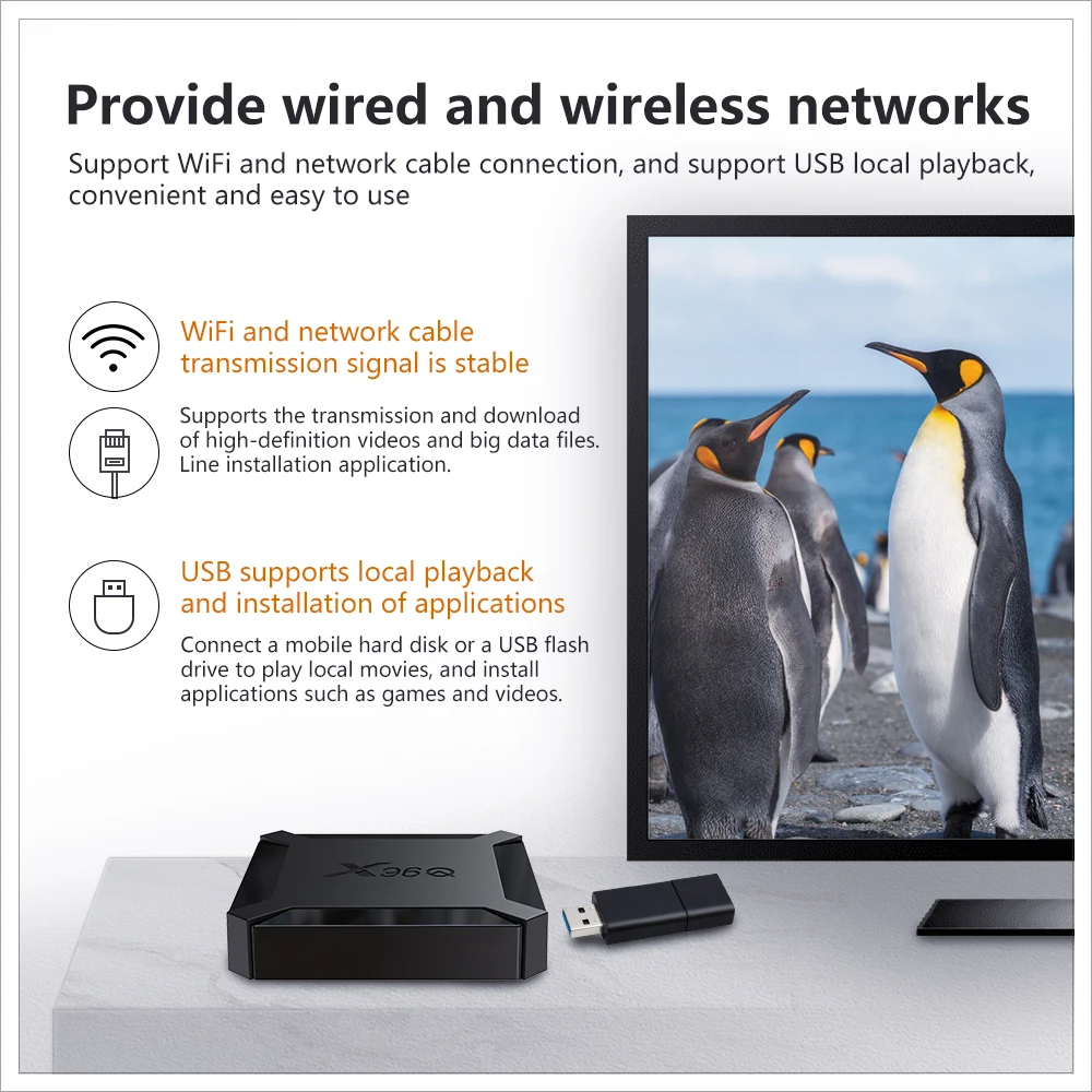 Factory Price Smart Tv Box Itv Android 10.0 X96Q Allwinner H313 Tvbox Set Top Box