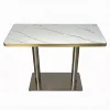 dessus blanc neige brillant + base en acier inoxydable couleur originale