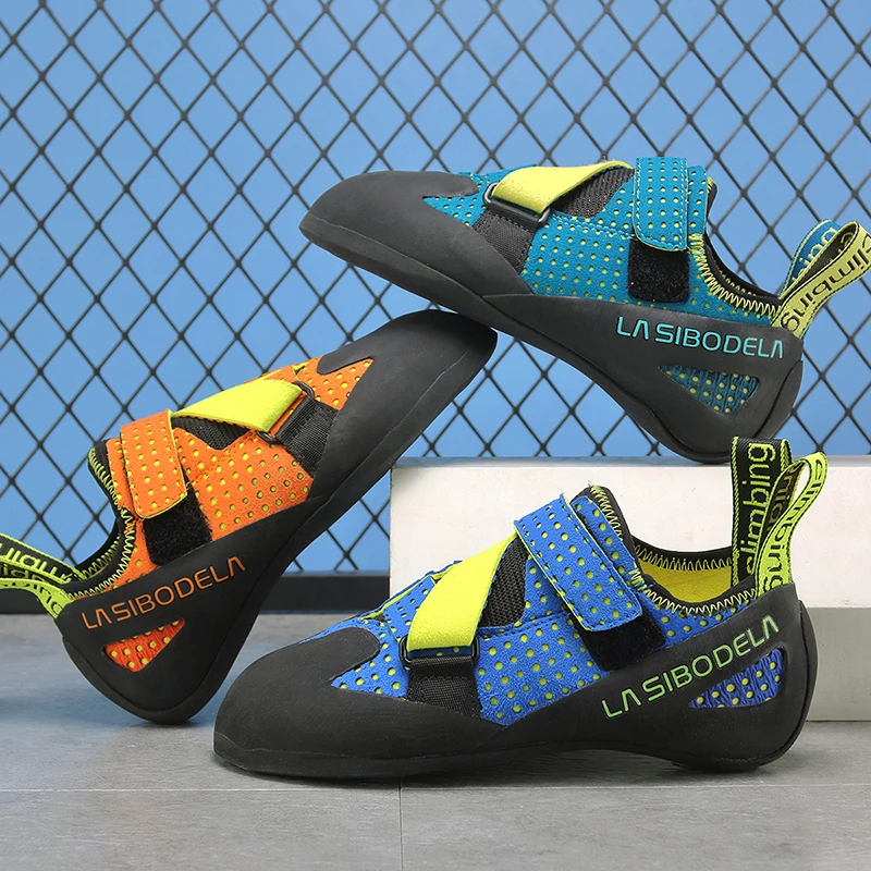 Free Sample Climbing Shoes Lightweight Breathable Rock Dualstrap