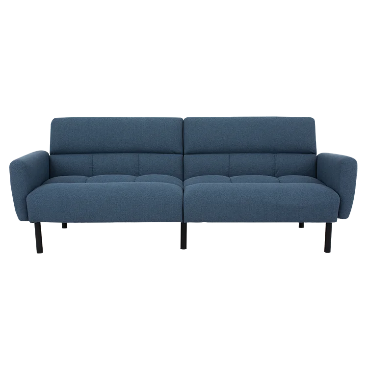Nisco Living Room Furniture Convertible Sofa Tufted Splitback Futon Sofa Bed Navy Blue Buy