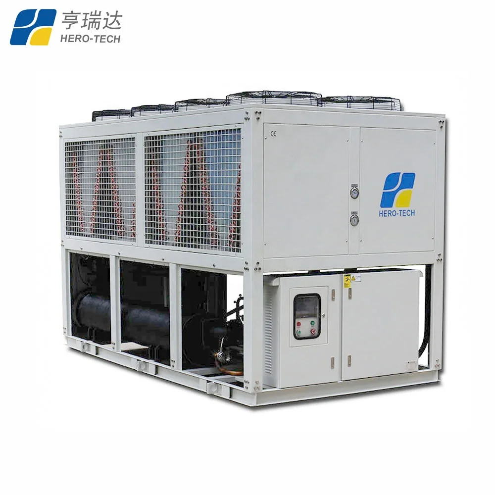 40hp air cooled low temperature screw chiller with 2yrs warranty Freon chiller