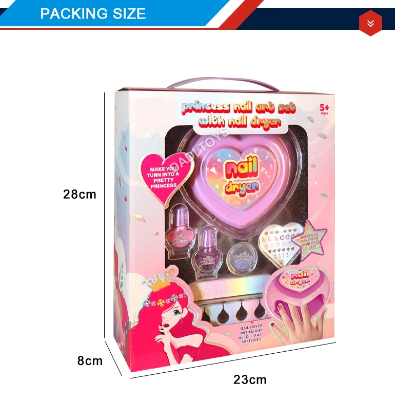 Pretend Diy Cosmetics Game Girls Nail Salon Toys Kids Toy Nail Polish