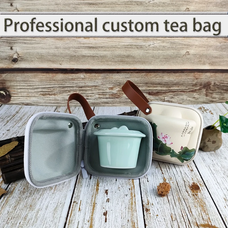 Small Custom Logo Waterproof Tea Bag Packing Machine Travel Carrying Hard Tea Packaging Bag EVA Case details