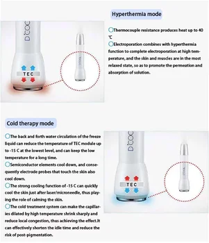 Dcool ポータブルクールホット エレクトロポレーション美顔器