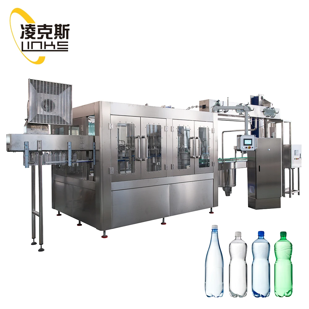 500ml 32-32-10 Water Bottling Plant Machine Full SUS304 Stainless Steel PLC Control System