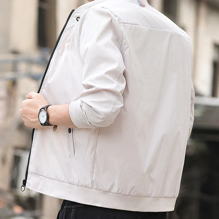 2024 new men clothing spring autumn Slim collar simple custom men's jacket_voghion.com
