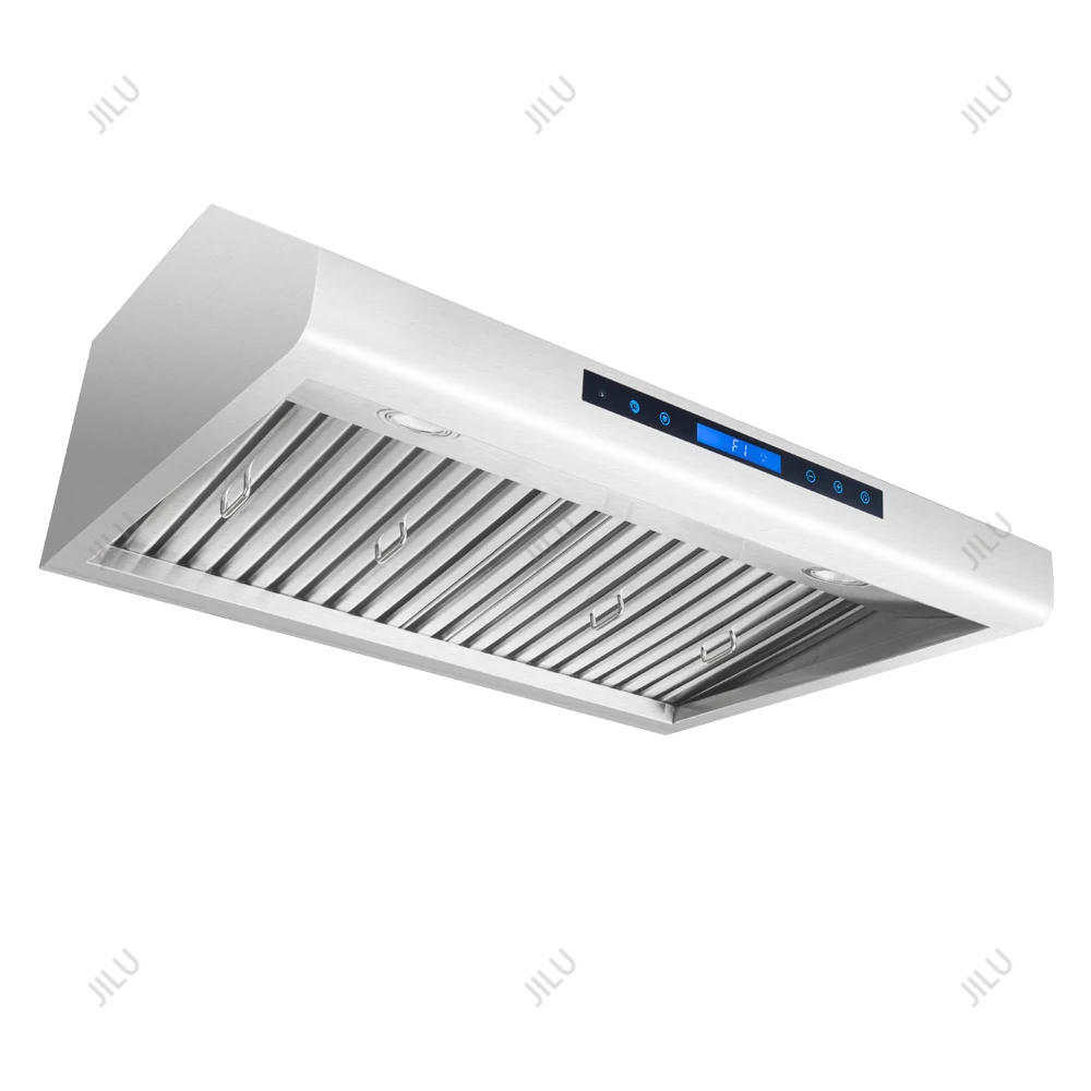 ETL Certification Profession Custom Reasonable Electric Stainless Steel Low Noise Kitchen Black Crystal Touch Screen Range Hoods details