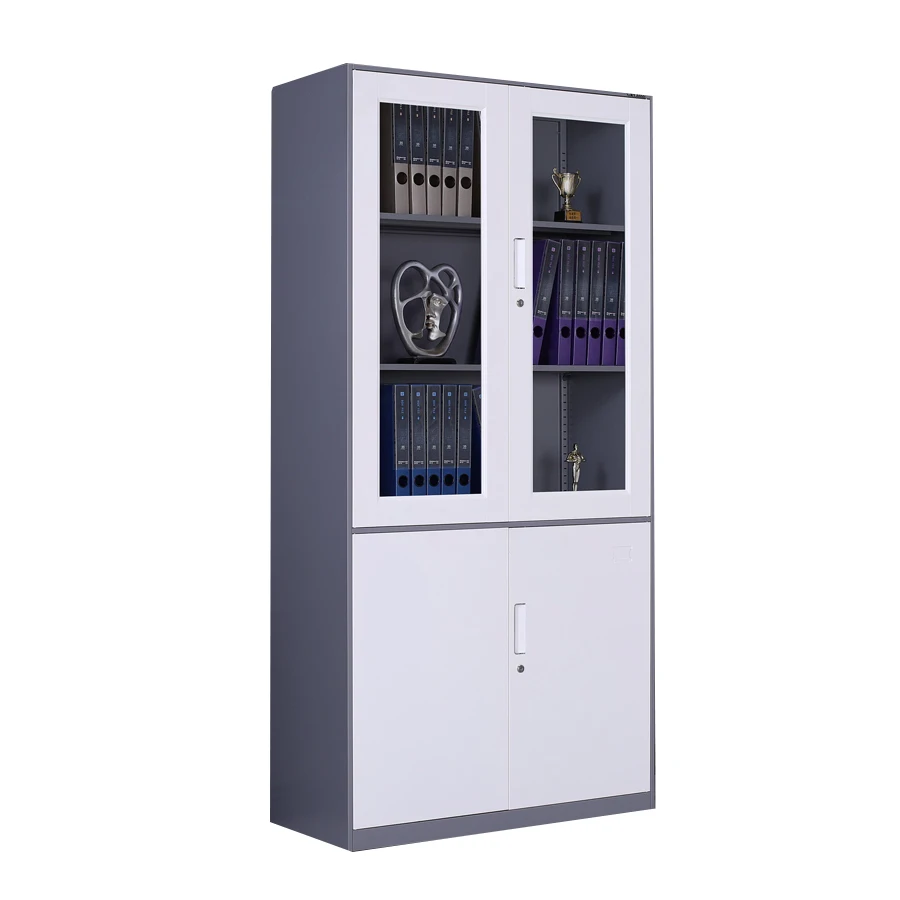 Двухуровневые шкафы для хранения документов armarios de office чехол книг со стеклянной