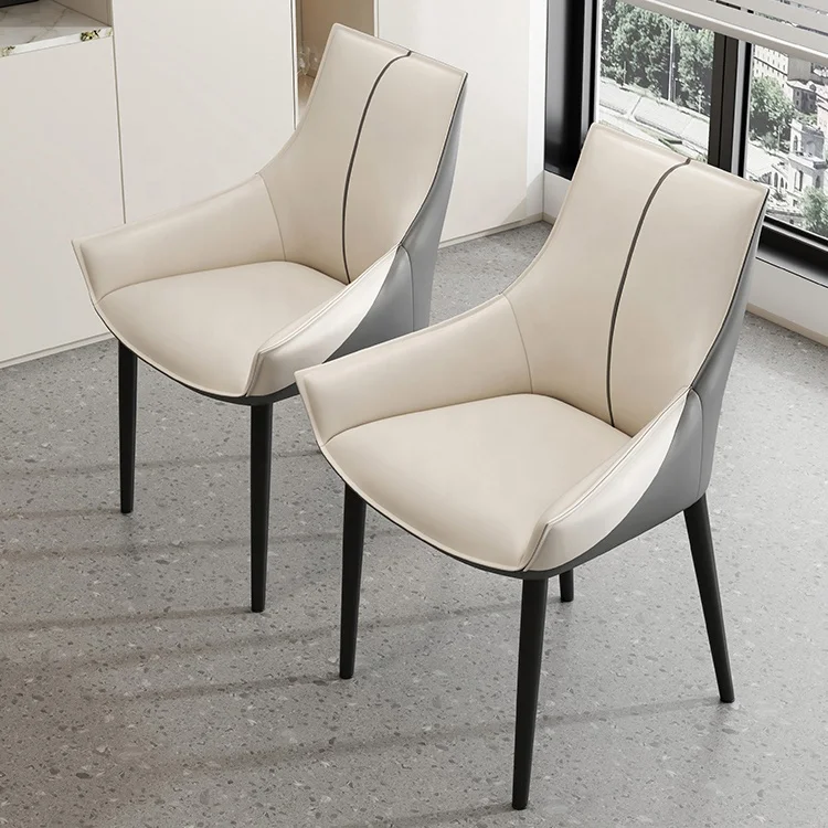 Dining Chair Design Table Nordic Cheap Indoor Home Furniture Restaurant Modern Luxury Room Leather Metal Dining Chair for Sale