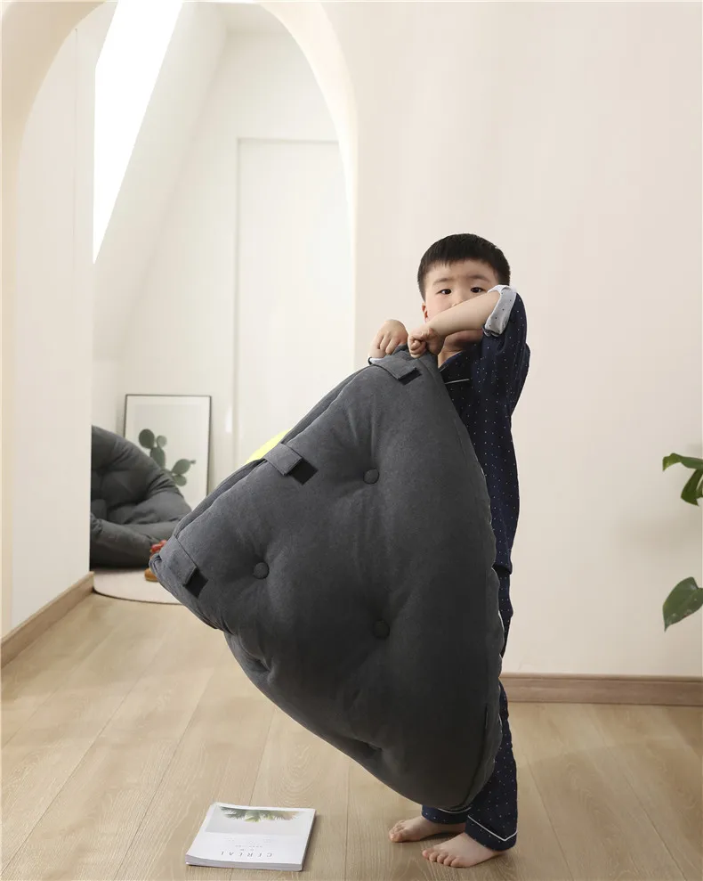 Multifunctional Folding Floor Cushion Bed Tatami Fabric Cushion Lazy ...
