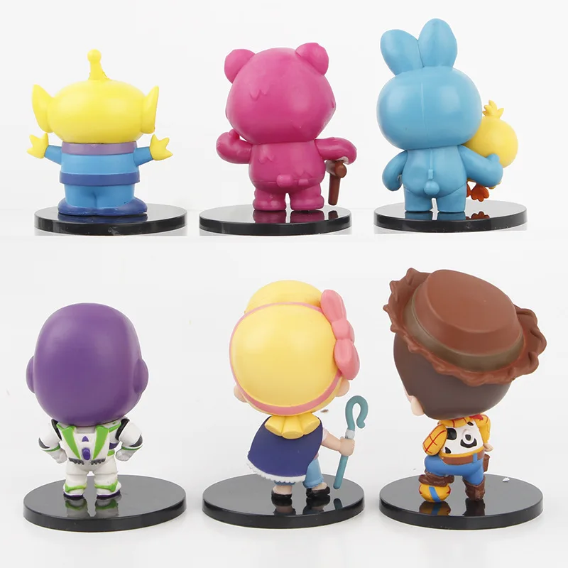 6 Pieces / Set Toy Story Buzz Light Year Woody Bo Peep Alien Collection Cartoon Model Action Figure Cute Doll Toys