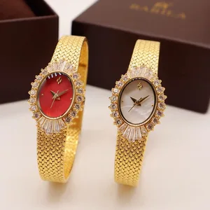 2026 New Ladies Watch 18k Gold Plated Brass Material Japanese Movement Women Vintage Style Elegant Luxury Quartz Watch for Women