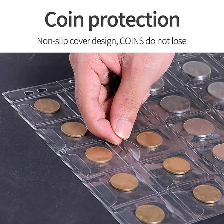 Альбом для коллекционирования монет Бумажная книга большая хранения