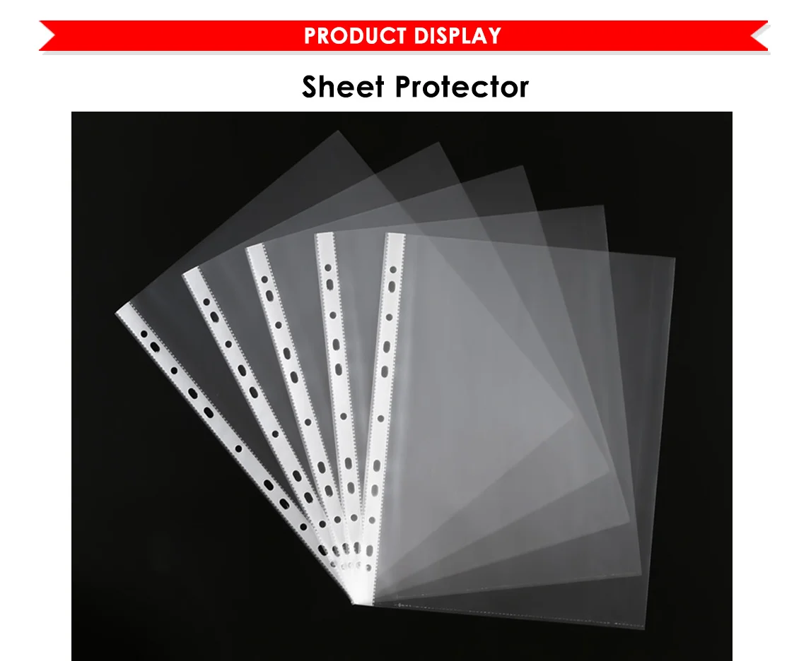 Foska Stationery A4 Transparent plastic sheet protector Paper Document