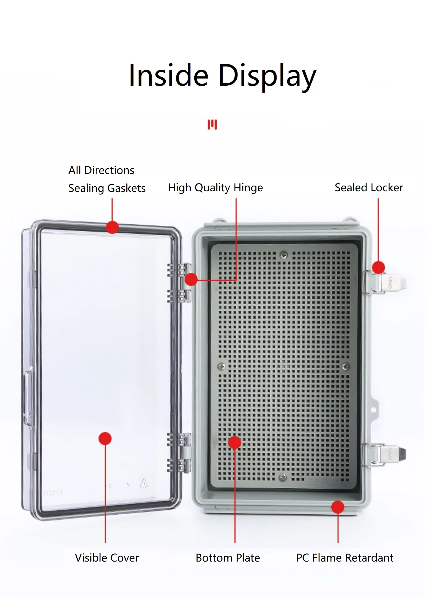 Abs Plastic Distribution Box Waterproof Dust Proof Compact Resistant