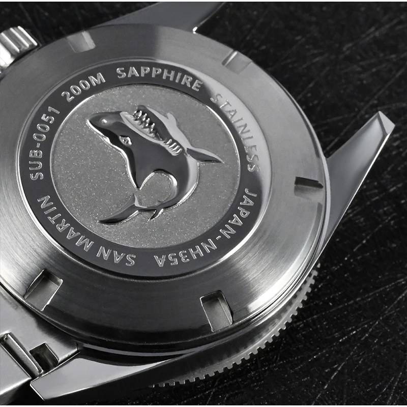 San Martin Jam Tangan Mekanis Otomatis, Vintage Klasik NH35 20atm Sandwich  Diver Kubah Kaca Safir Dijual