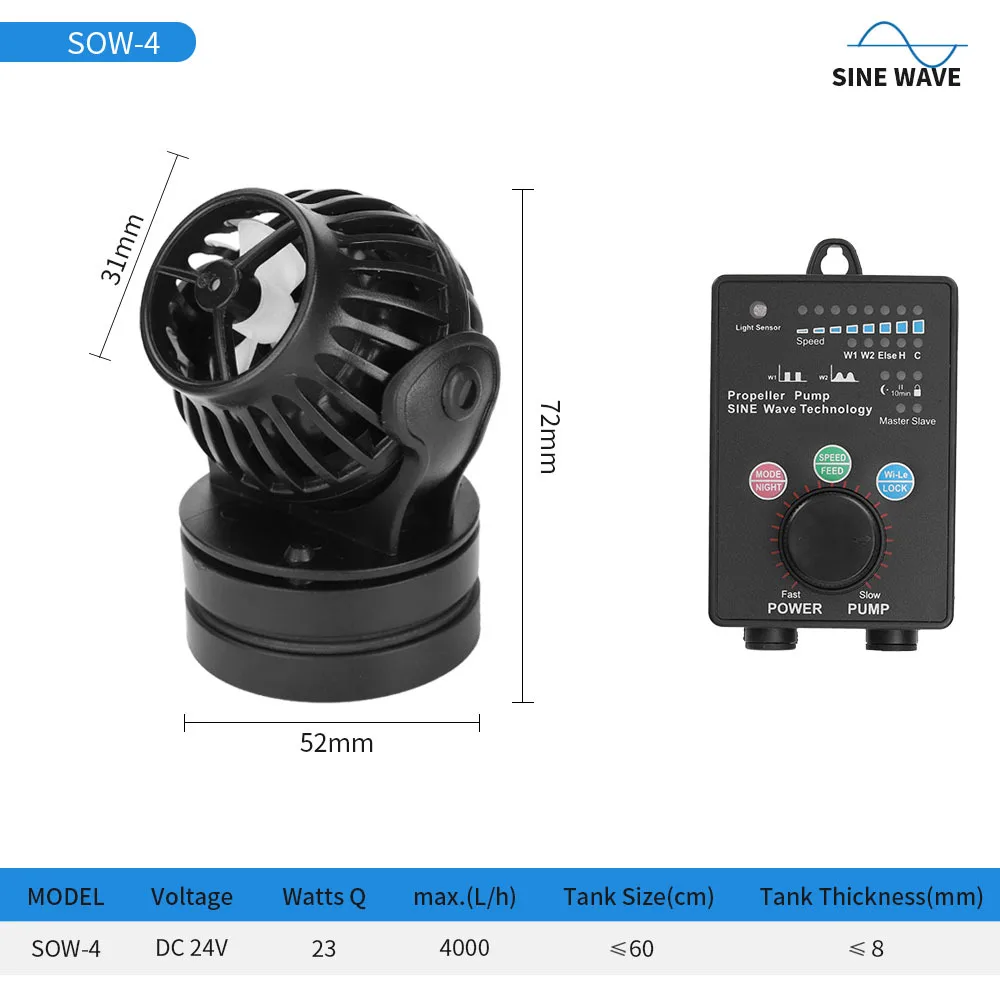 jebao ウェーブポンプ　OW-10 Jebao OW-10 Wave Maker Flow Pump with Controller for Marine