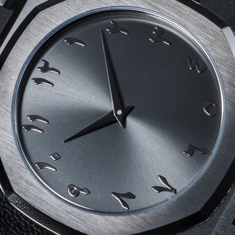 Custom Logo Wristwatch Islamic Muslim OEM Stainless Steel Luxury Men Arabic Numbers Dial High Quality Watch Quartz for Men