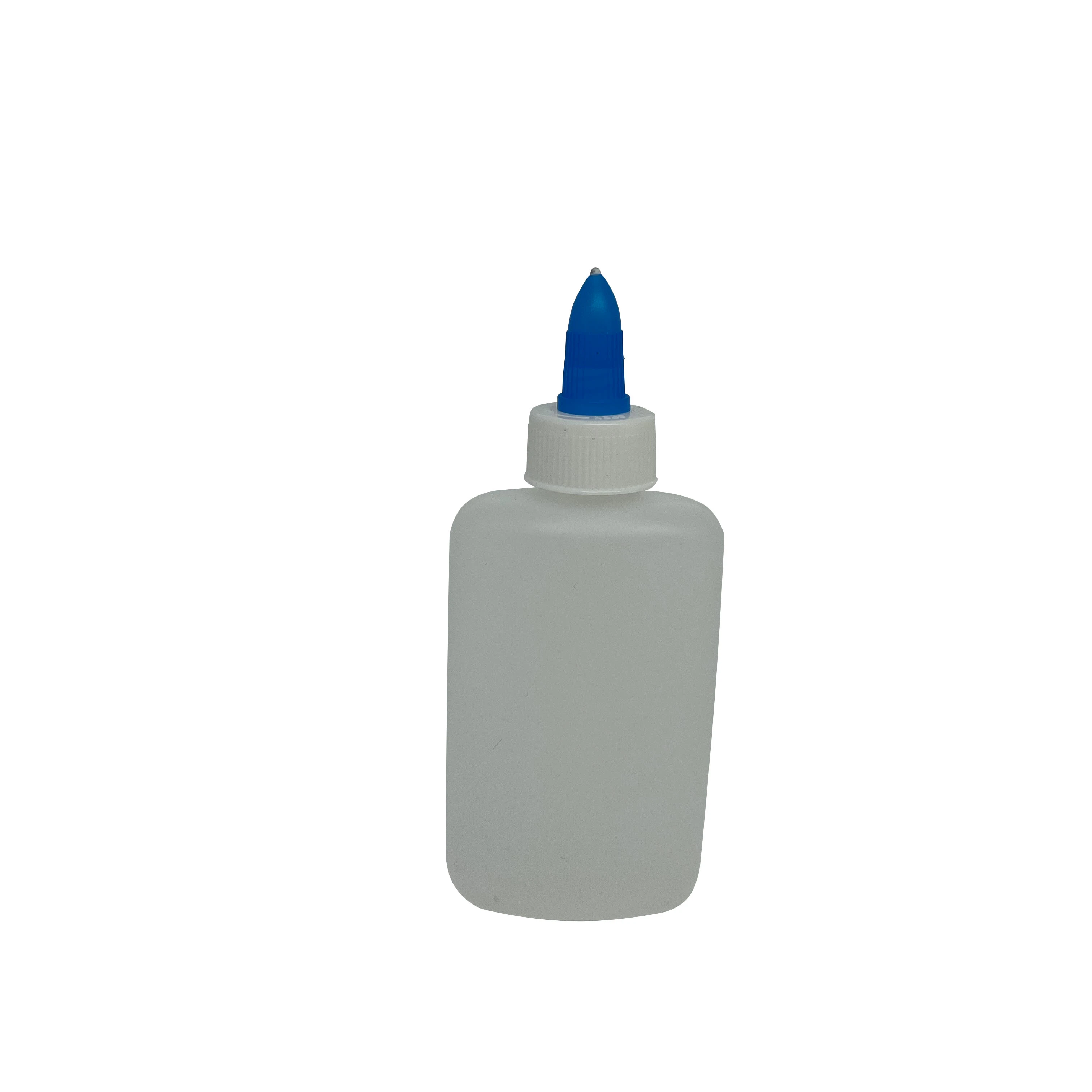 40-500ml  hot sale plastic flat bottle nozzle bottle with plus inner stopper  white glue paint bottle