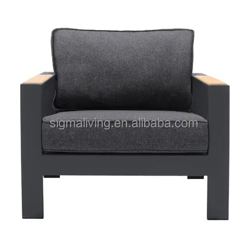 Outdoor chair  garden chair patio furniture new aluminum armchair with cushion