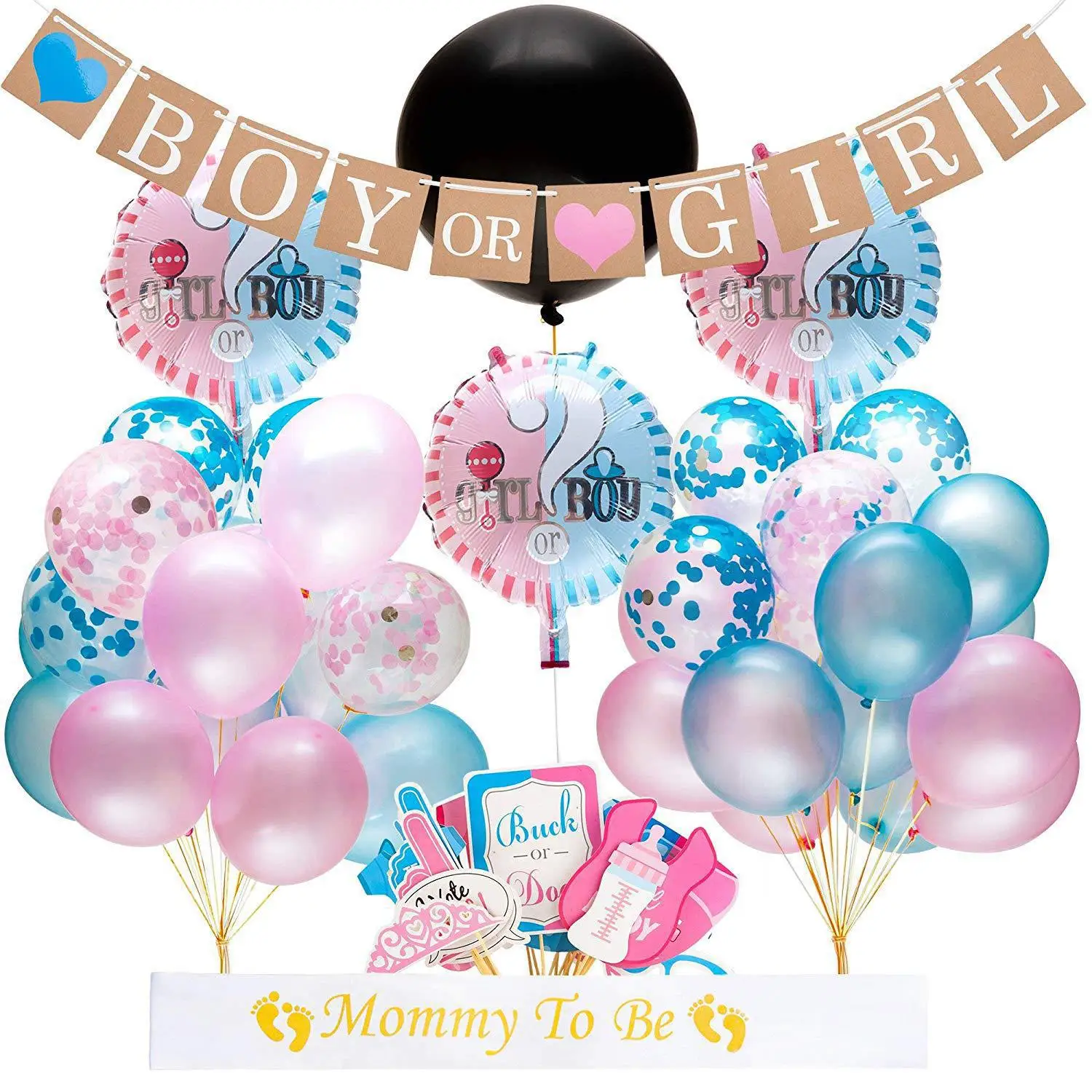 10x Es ist ein Junge Mädchen Baby Latex Ballons für Geburtstag Baby Shower  ^ 