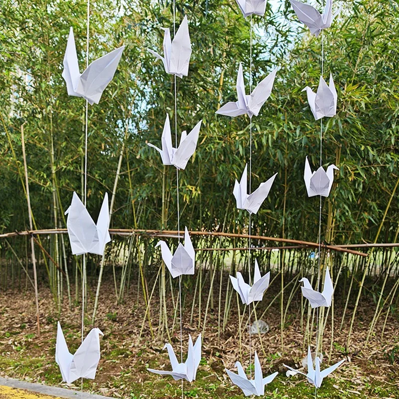 EASTTERN Handmade Origami Paper Crane Garlands for Bridal Shower Wedding Valentine's Day & Christmas Party Decorations