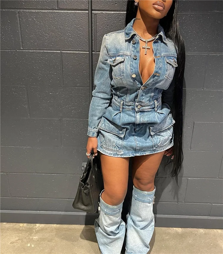 white christmas dresses SO Y2K DENIM MINI DRESS – AKIRA