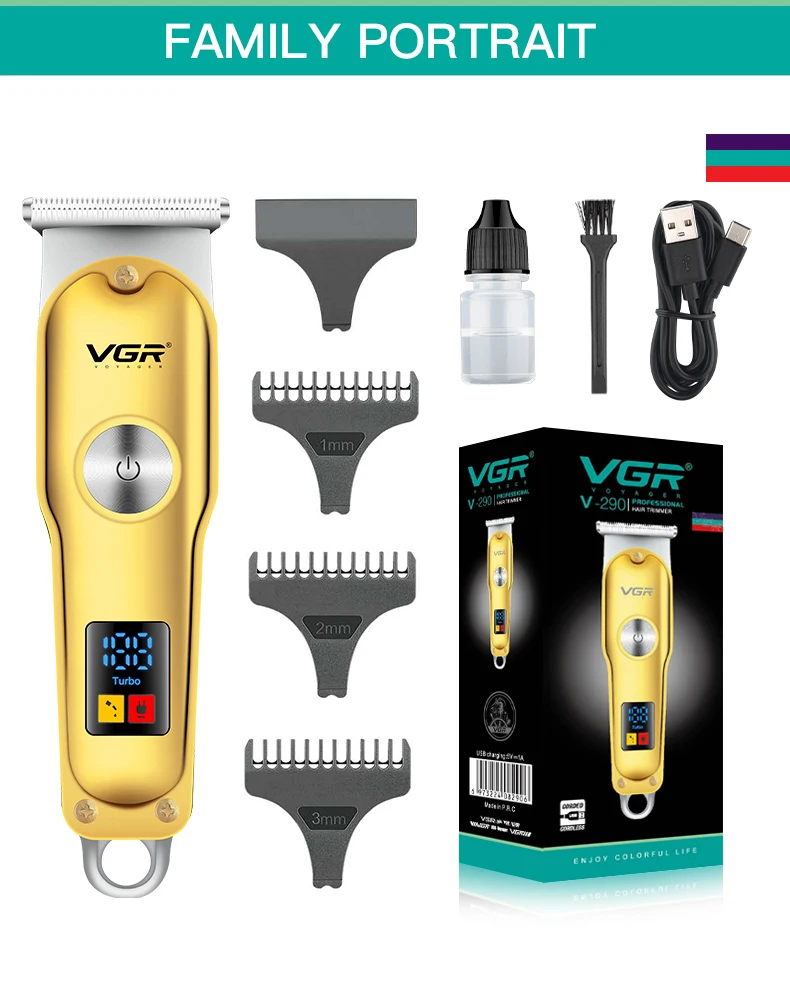 Vgr V290 T Blade Zero Cut Machine Professional Cordless Barber Hair