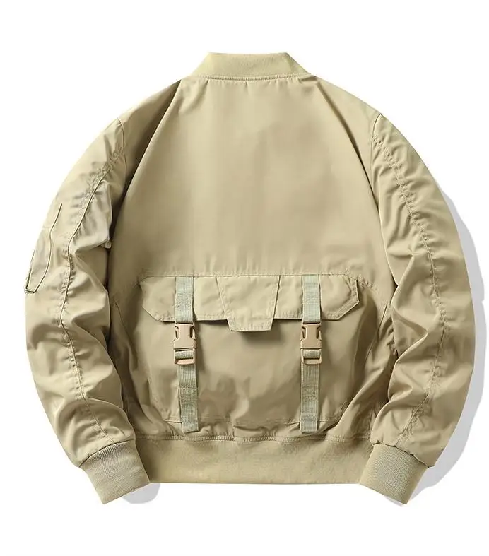 2024 Men's American Retro High Quality utility Multi-pockets workwear waterproof bomber jacket_voghion.com
